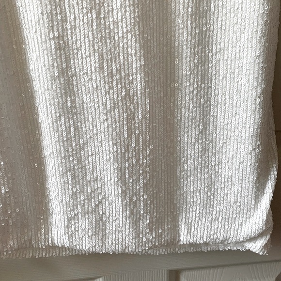 Ladies a White Sequins Dress XL - Picture 3 of 6